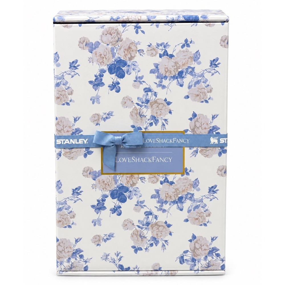 STANLEY x LoveShackFancy 40oz Floral Tumbler Blue White Quencher H2.0 Box NEW